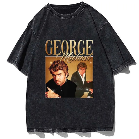 Vintage/Oversized Short Sleeve Tee - George Michael Vibes