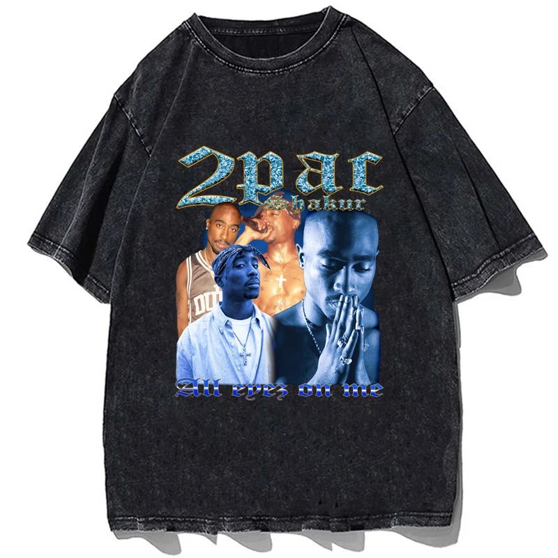 Vintage/Oversized Short Sleeve Tee - Tupac Graphic