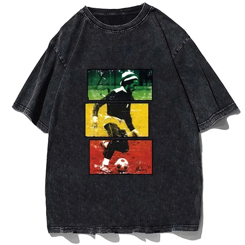 Vintage/Oversized Short Sleeve Tee - Bob Marley