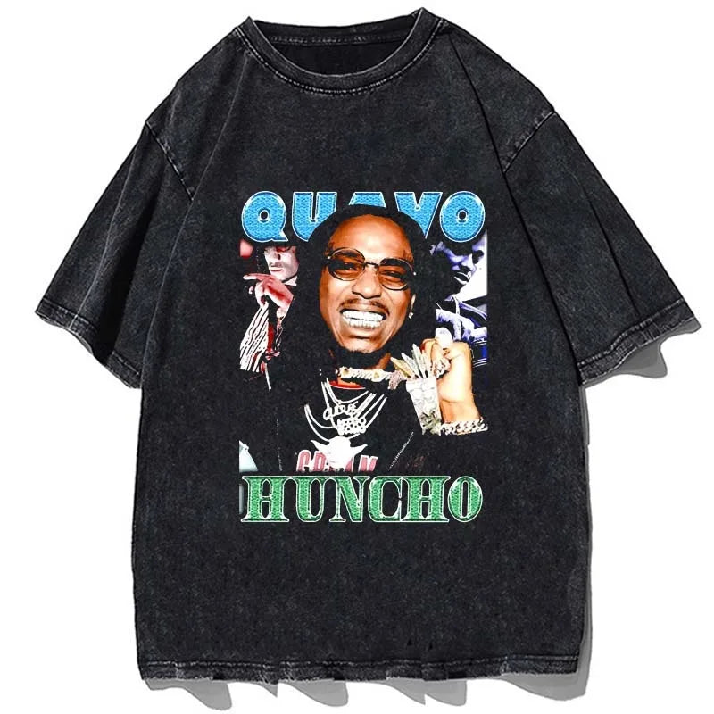 Vintage/Oversized Short Sleeve Tee - Quavo Huncho