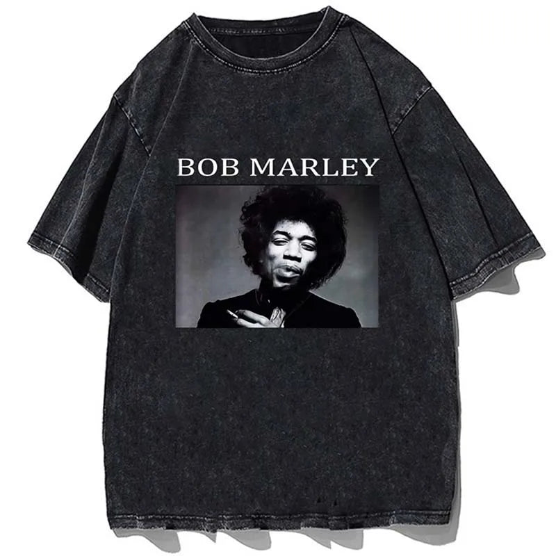 Vintage/Oversized Short Sleeve Tee - Bob Marley