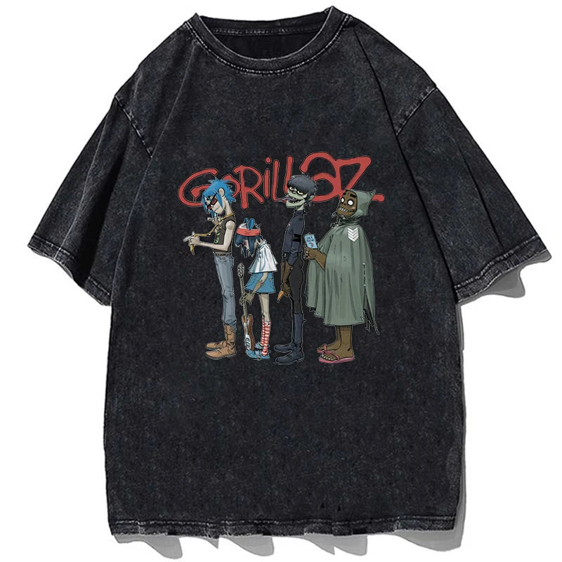 Vintage/Oversized Short Sleeve Tee - Gorillaz!