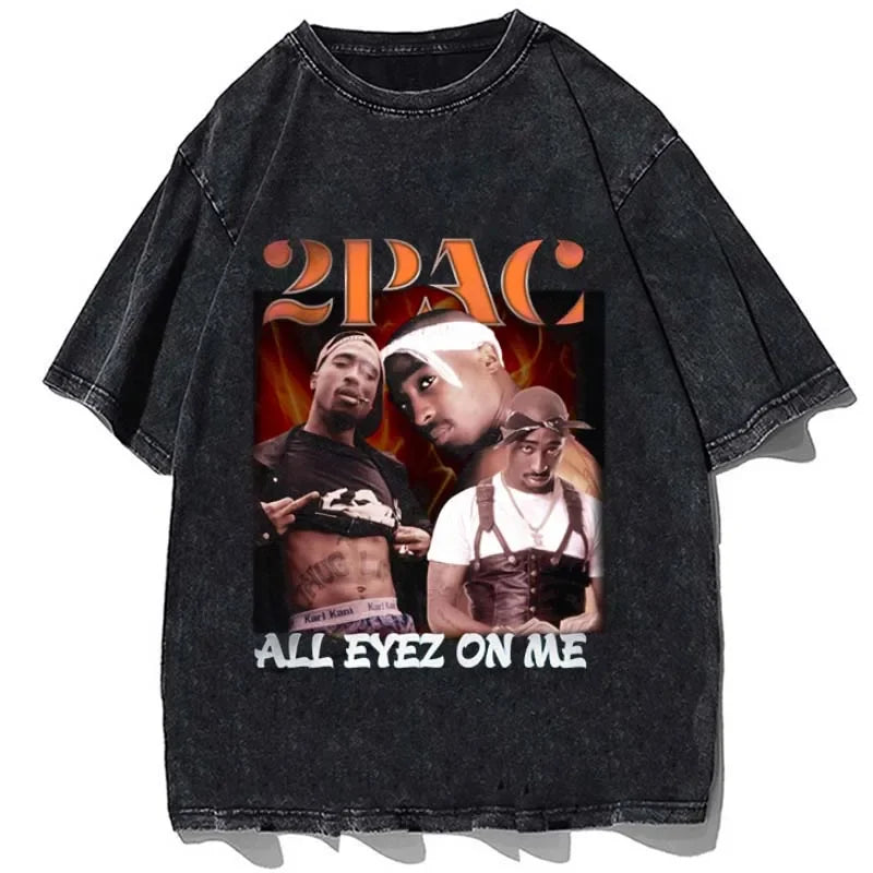 Vintage/Oversized Short Sleeve Tee - Tupac Graphic