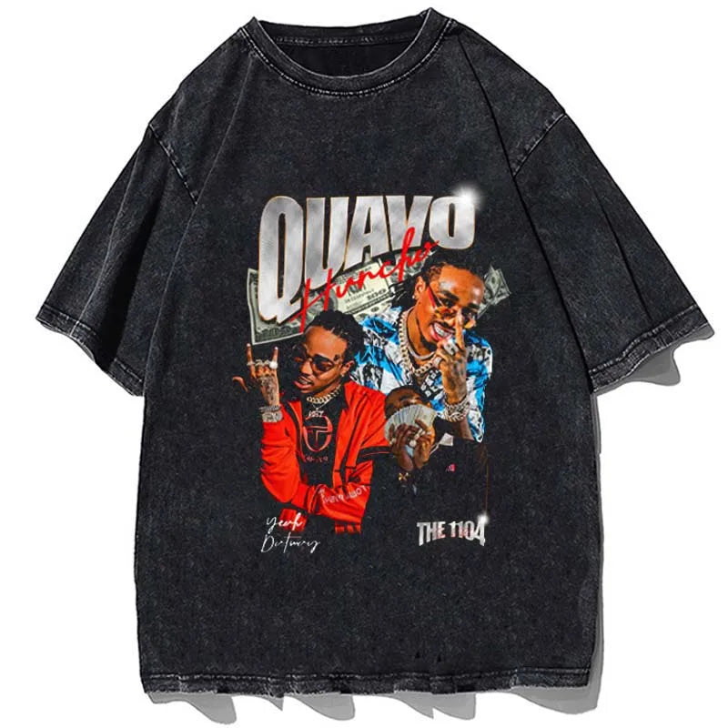 Vintage/Oversized Short Sleeve Tee - Quavo Huncho