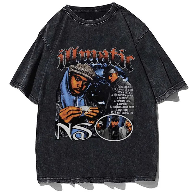 Vintage/Oversized Short Sleeve Tee - Nas Illmatic "PREMIUM DESIGN"