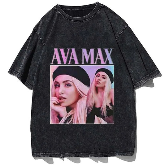 Vintage/Oversized Short Sleeve Tee - Ava Max