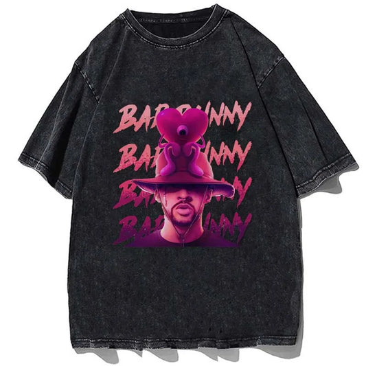 Vintage/Oversized Short Sleeve Tee - Bad Bunny