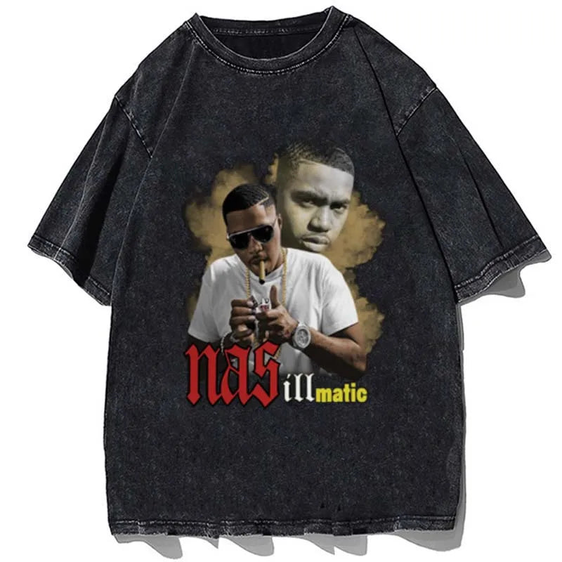 Vintage/Oversized Short Sleeve Tee - Nas Illmatic "PREMIUM DESIGN"