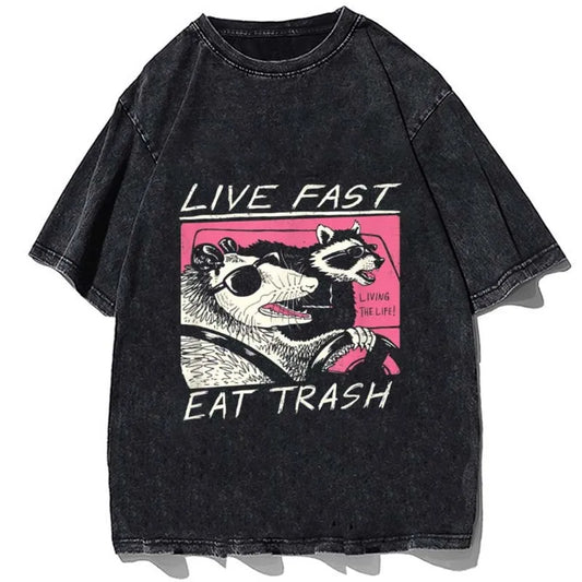 Vintage/Oversized Short Sleeve Tee - Road Kill