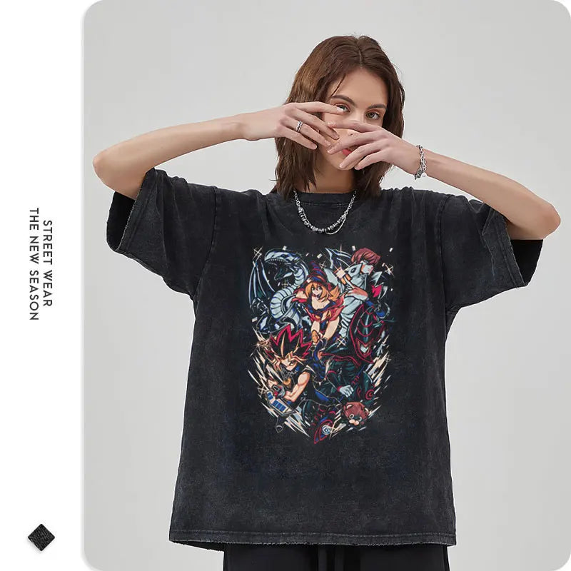 Vintage/Oversized Short Sleeve Tee - Yu Gi Oh Yugi Muto