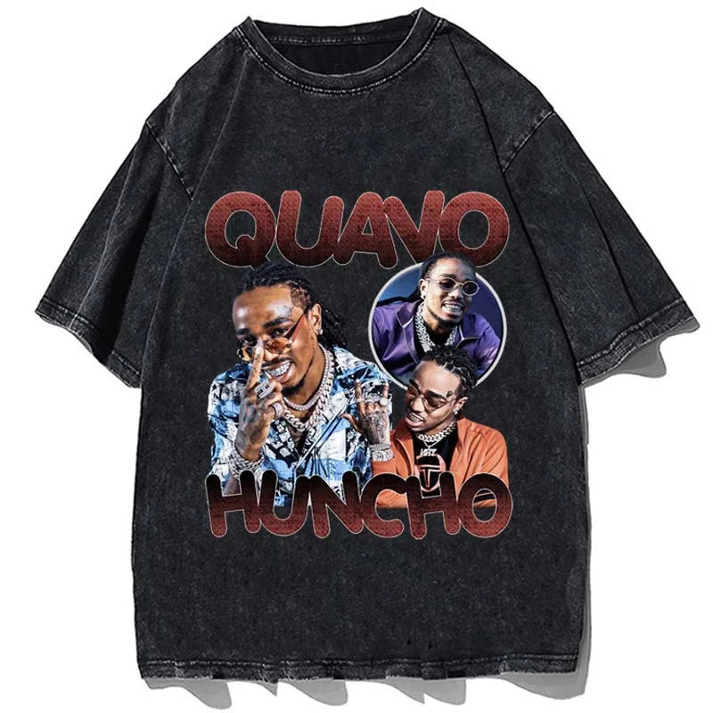 Vintage/Oversized Short Sleeve Tee - Quavo Huncho