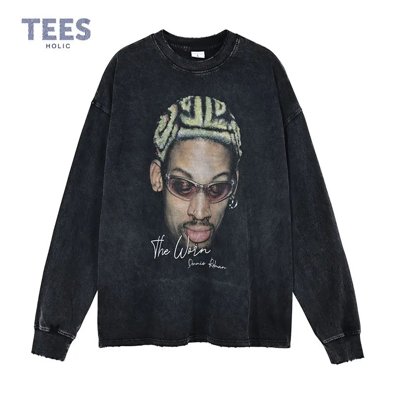 Vintage/Oversized Sweater - Dennis Rodman "PREMIUM DESIGN & LONG-SLEEVE"