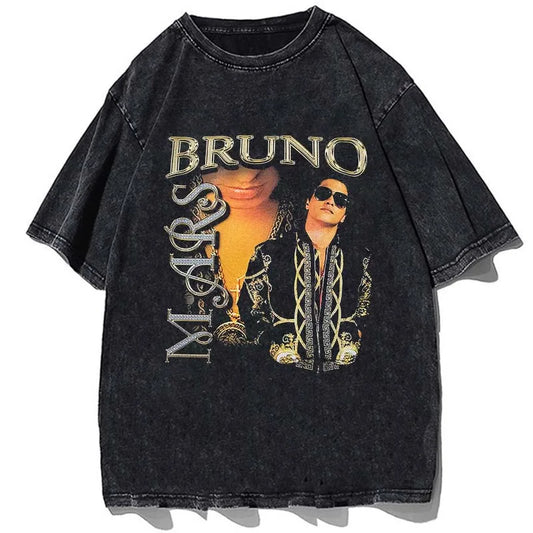 Vintage/Oversized Short Sleeve Tee - Bruno Mars Graphic